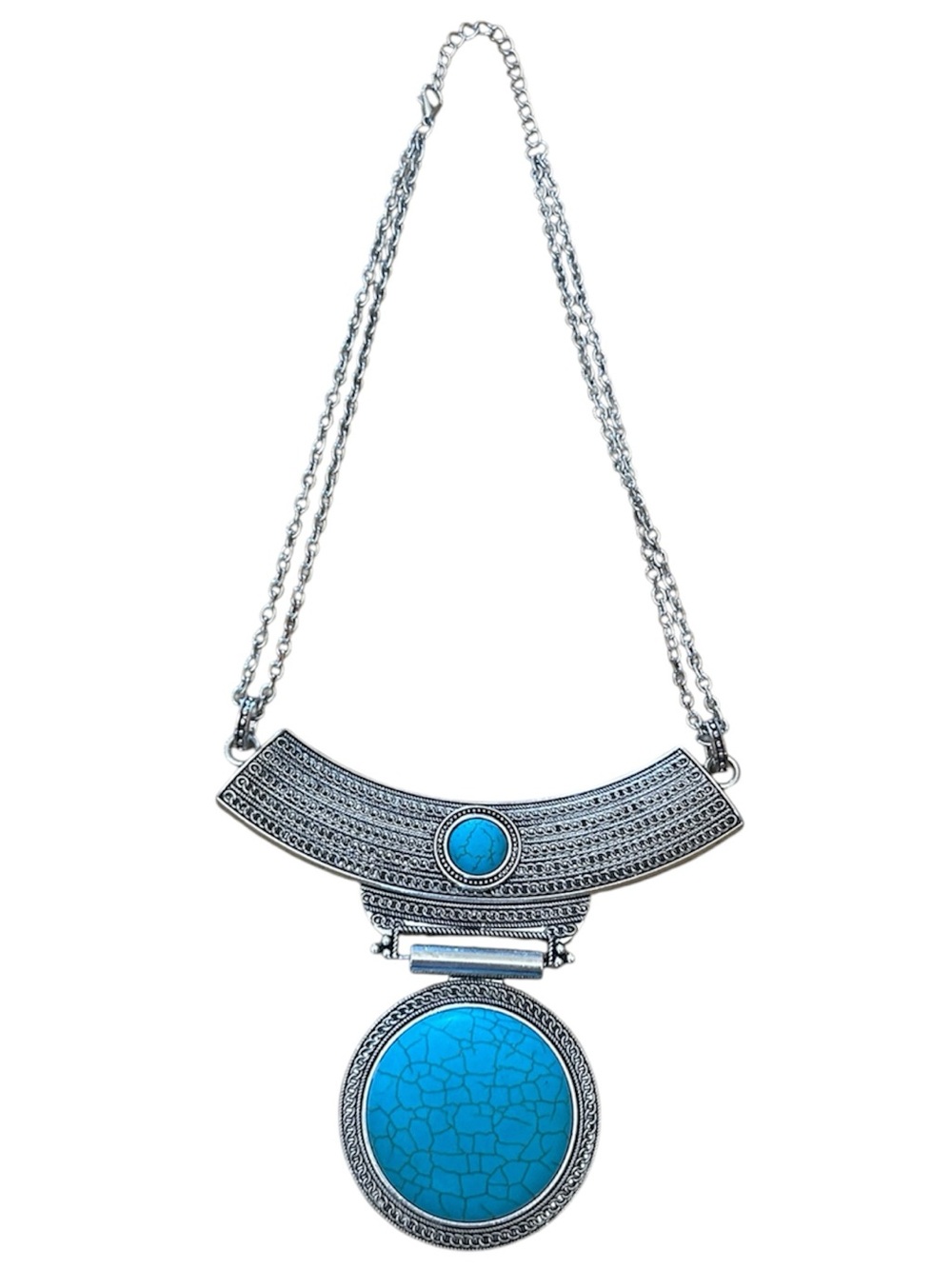 Silver Toned Statement Necklace